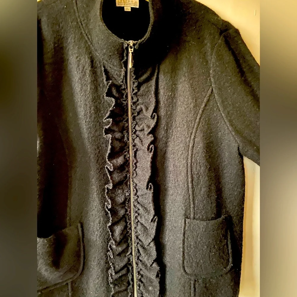 Black Jacket - 100% Boiled Wool - Joseph A - Picture 2 of 4